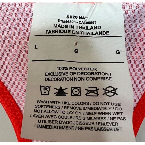 Nike Womens Reversible Pinnie Sleeveless Lacrosse Jersey Orange/White Large New - Picture 13 of 16